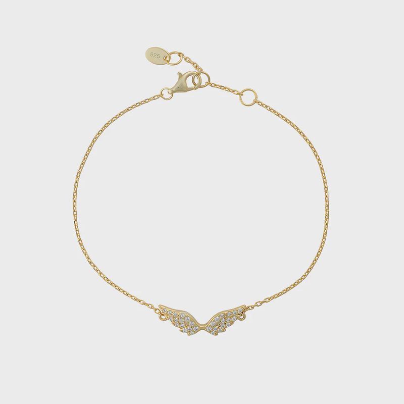Angel Wings Bracelet with Crystals