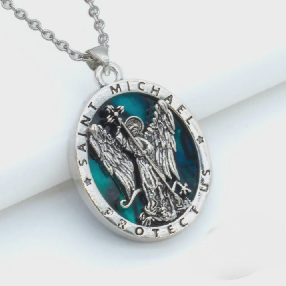 Saint Michael Archangel Pendant Necklace