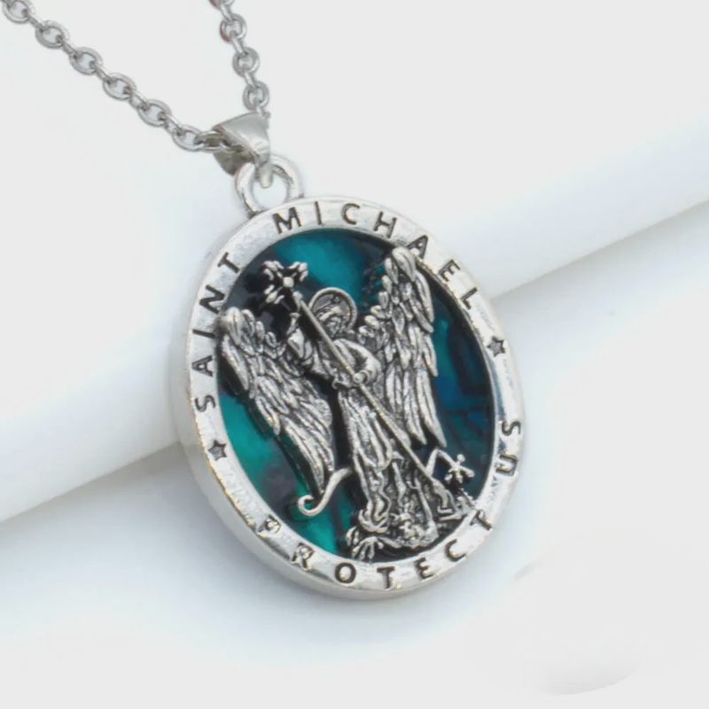 Saint Michael Archangel Pendant Necklace
