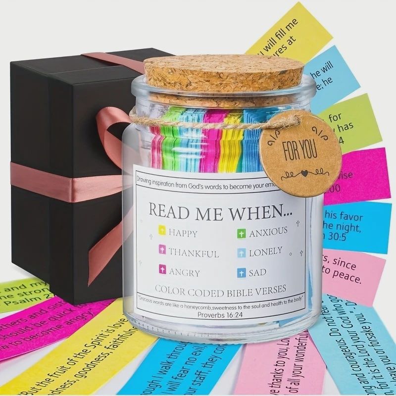 Inspirational Bible Verse Jar Set - 90pcs