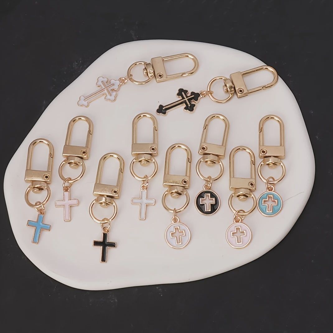 Cross Shaped Alloy Keychains