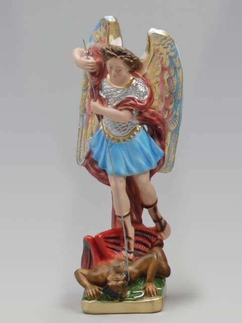 Statue Plaster Saint Michael (30cm)