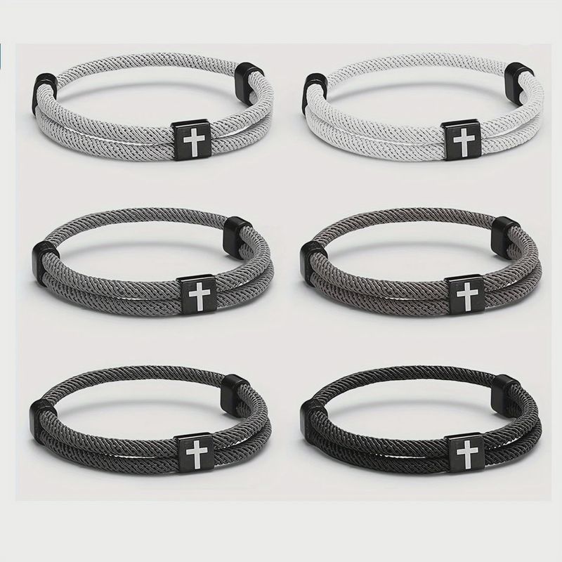 Braided Cross Bracelet | Adjustable