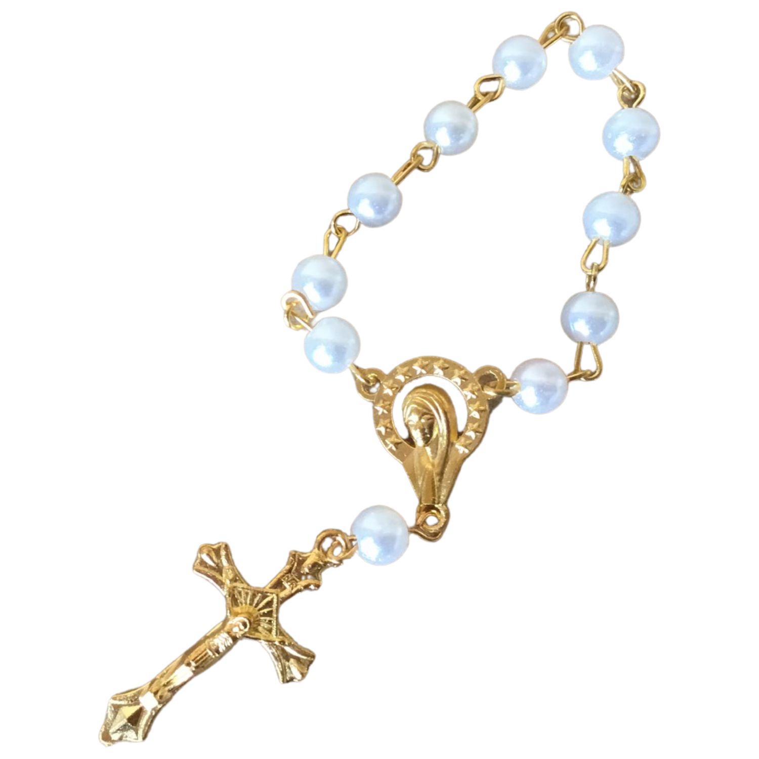 Small Rosary 13cm, Colour: Gold