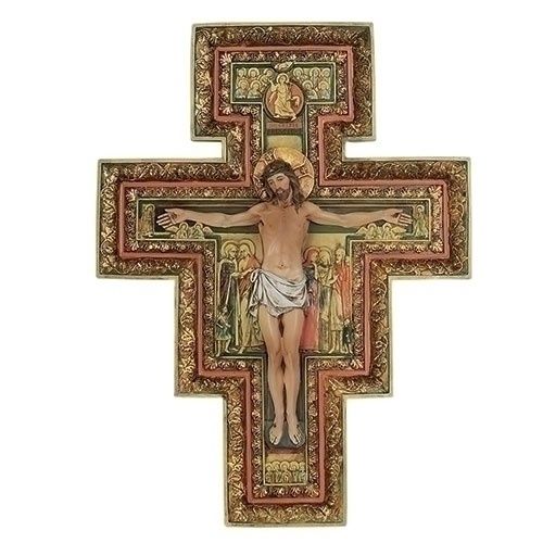 Roman Joseph&#39;s Studio - San Damiano Wall Cross, Size: 45cm/17.75&quot;
