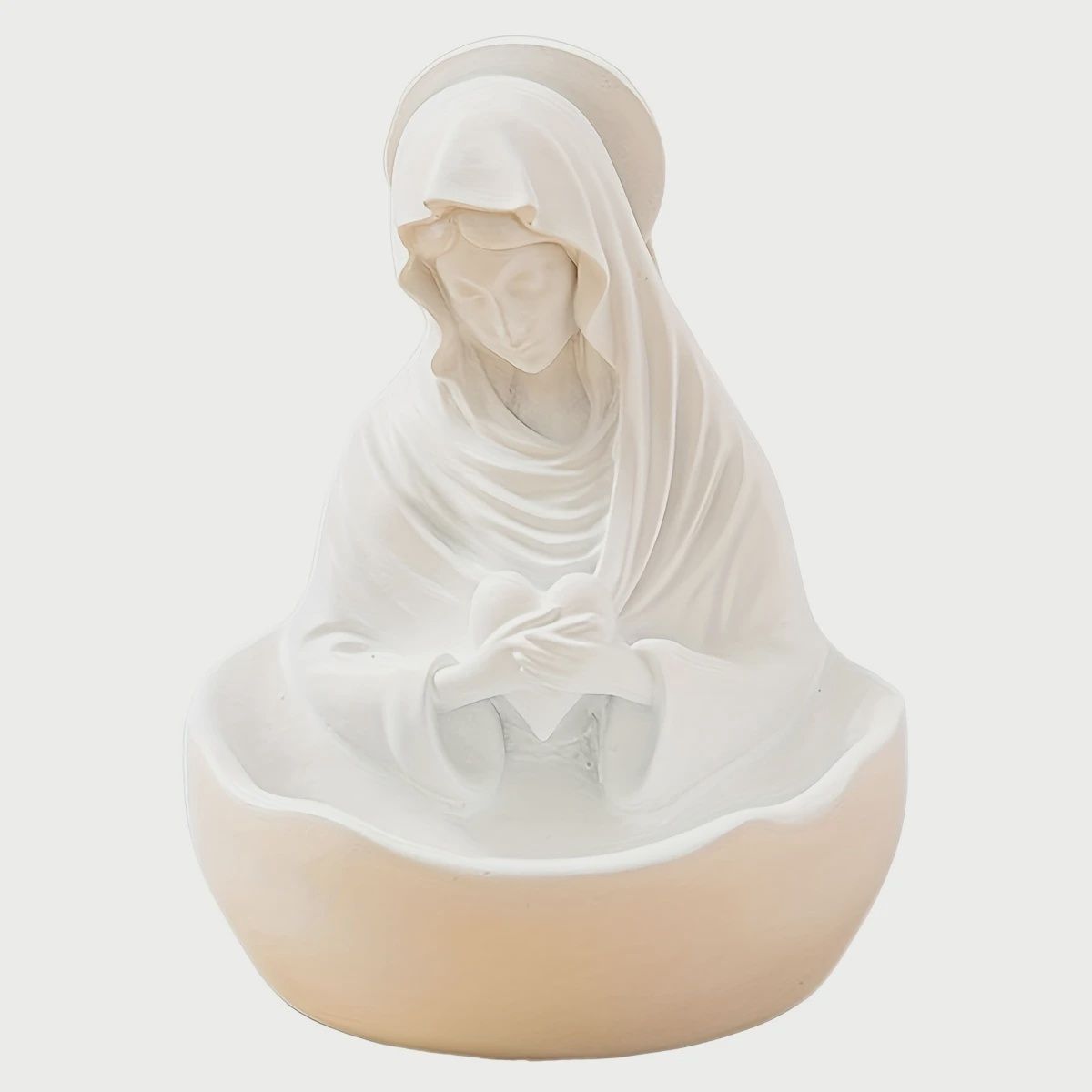 Our Lady of Grace Rosary Holder, Colour: White