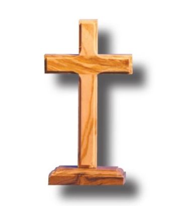 Olive Wood Cross Hand Made With base