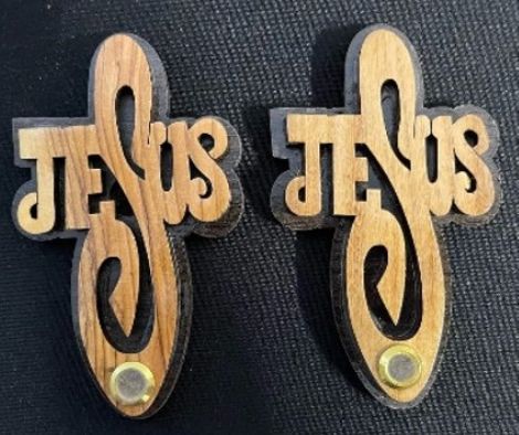 Jesus Olive Wood Magnet