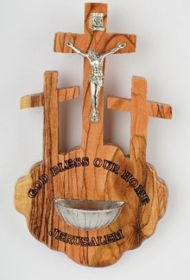 Holy Family Wall Plaque with 3 cross