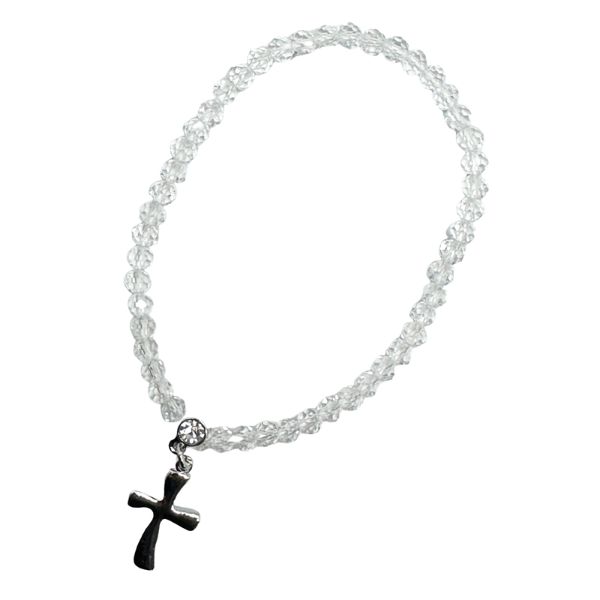 Cross Fashion Bracelet, Style: Crystal Stone and Cross