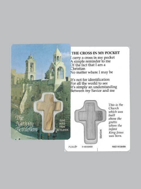 Laminated Card and Medal - Assorted, Style: Nativity Cross