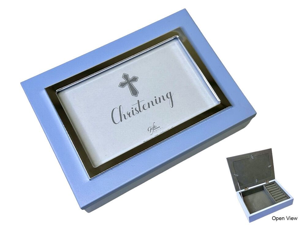 Christening Keepsake Box, Colour: Blue