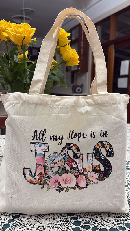 Assorted Calico Bags with Bible Verse