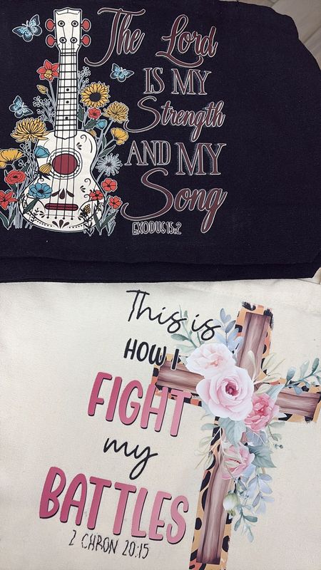 Assorted Calico Bags with Bible Verse