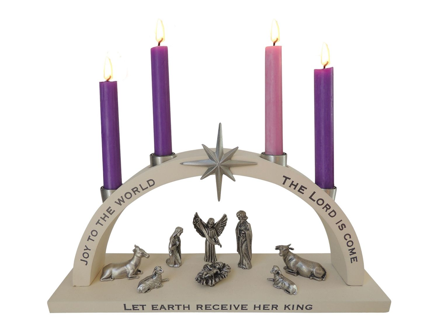 Advent Mini Nativity Candeholder Set