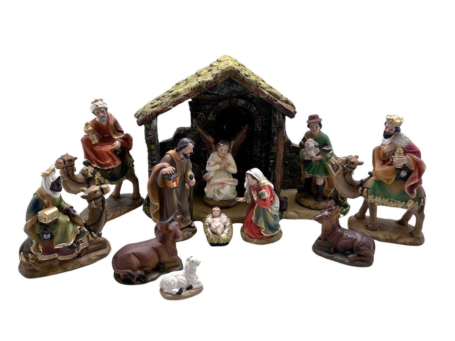 Nativity Stable Set Resin - 11pcs 140mm