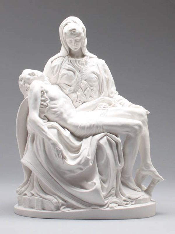 White Pieta Statue 19cm