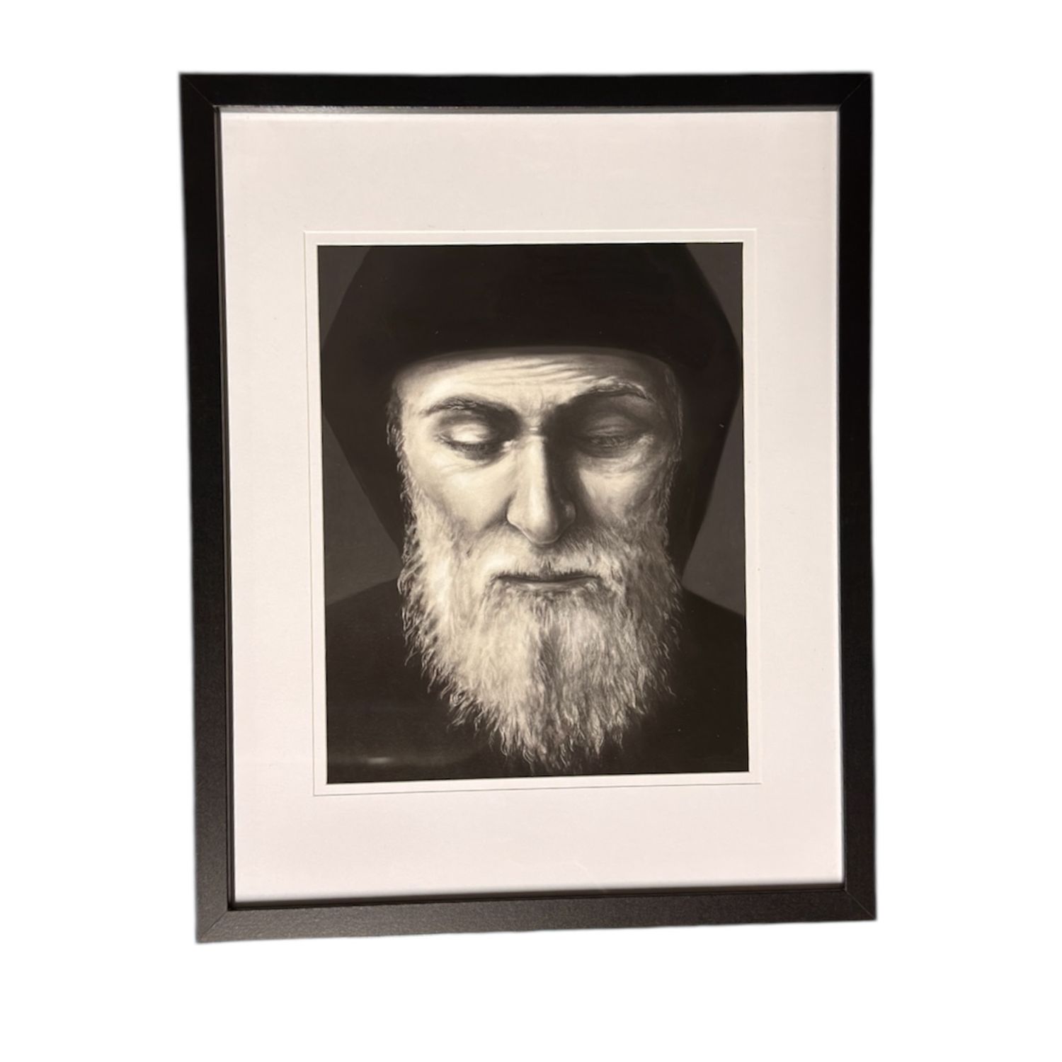 St Charbel Photo with Black Frame
