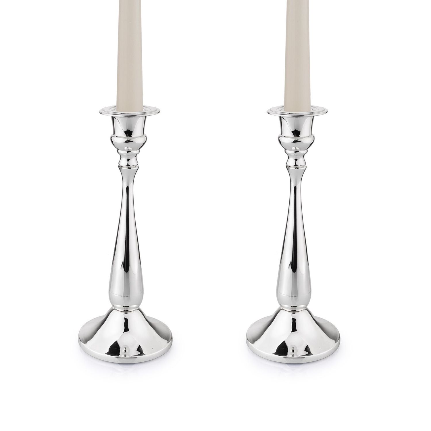 Tableware - Silver Plated Tall Candlestick Pair