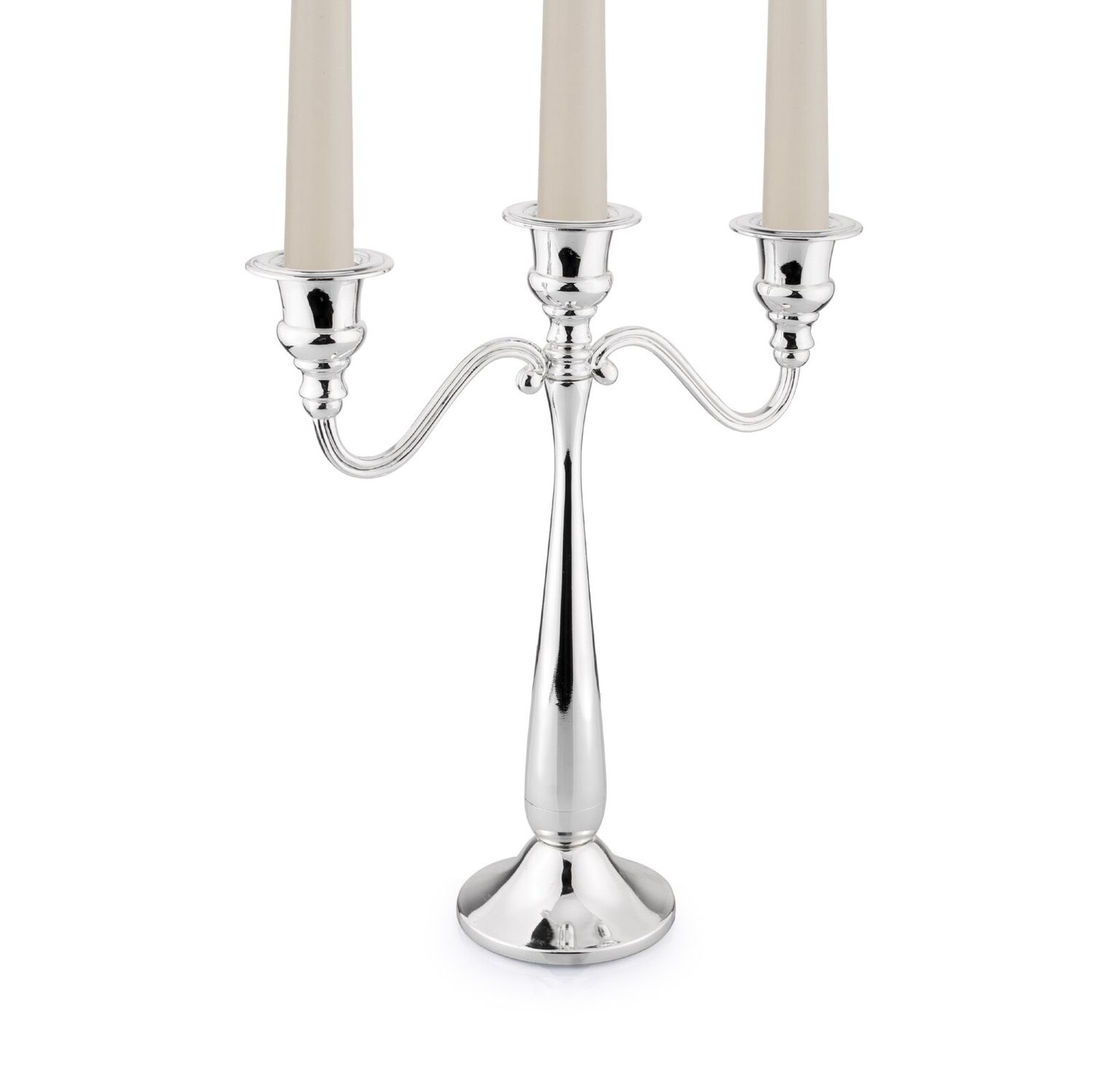Tableware - Silver Plated Tall Three Light Candelabra