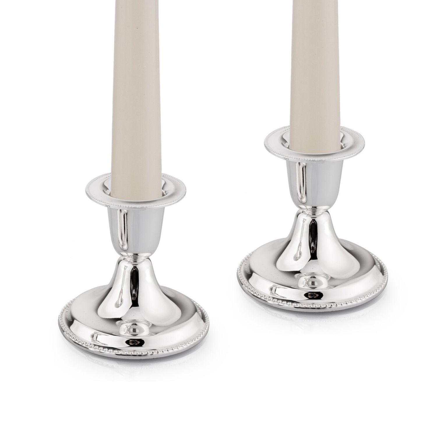 Tableware - Silver Plated Low Candlestick Pair
