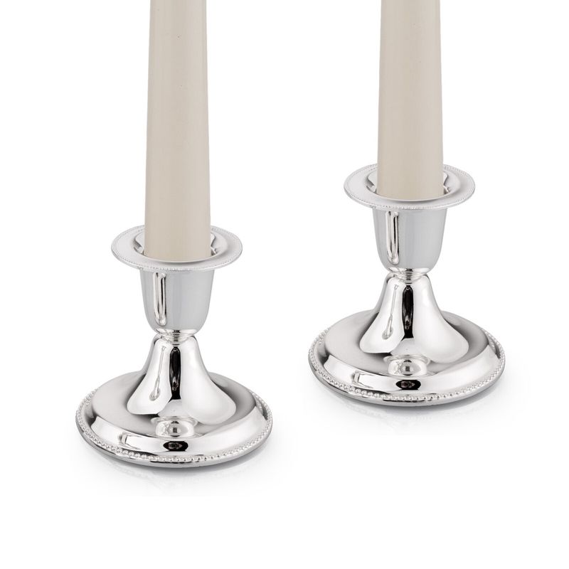 Tableware - Silver Plated Low Candlestick Pair