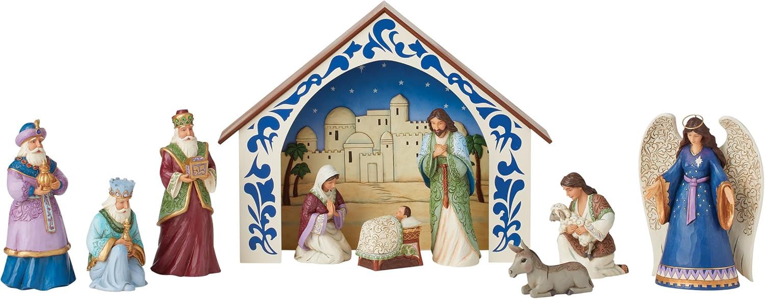 Jim Shore Heartwood Creek Inspirational Reason for The Season Figurine 10pc Nativity