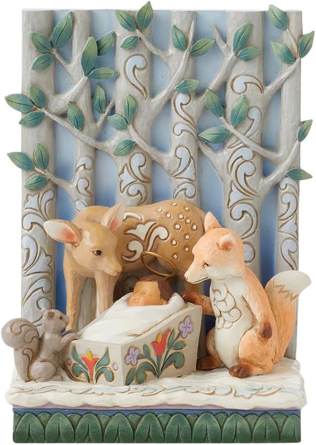 Jim Shore Baby Jesus and Animals Figurine