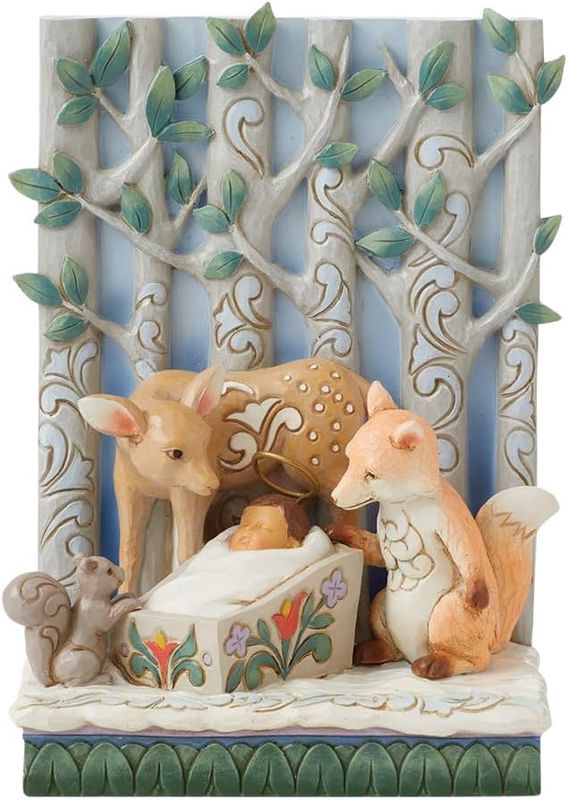 Jim Shore Baby Jesus and Animals Figurine