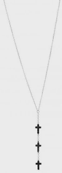 AVE SARAH CROSS NECKLACE, Colour: SILVER