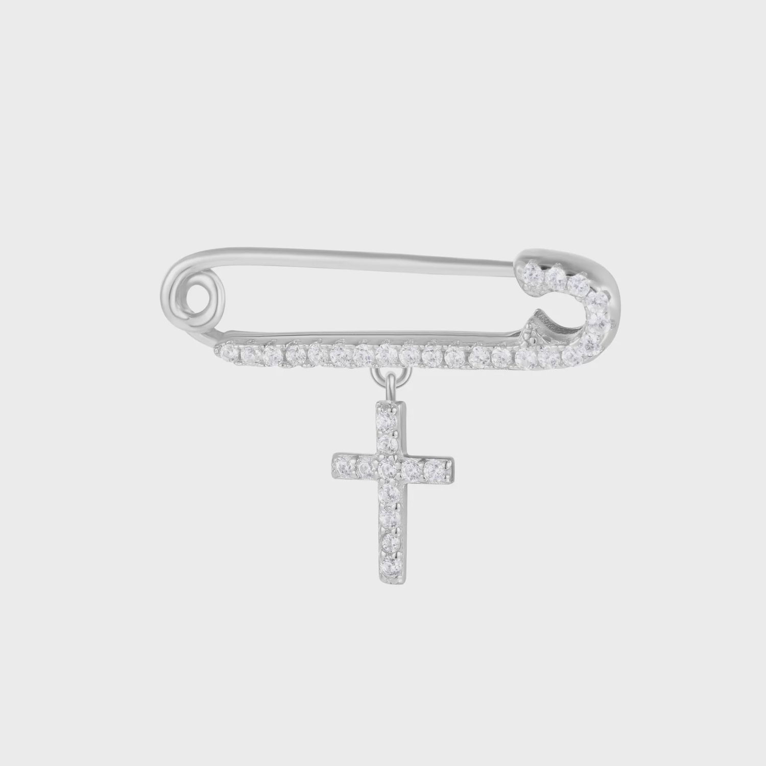 AVE CROSS BABY SILVER PIN