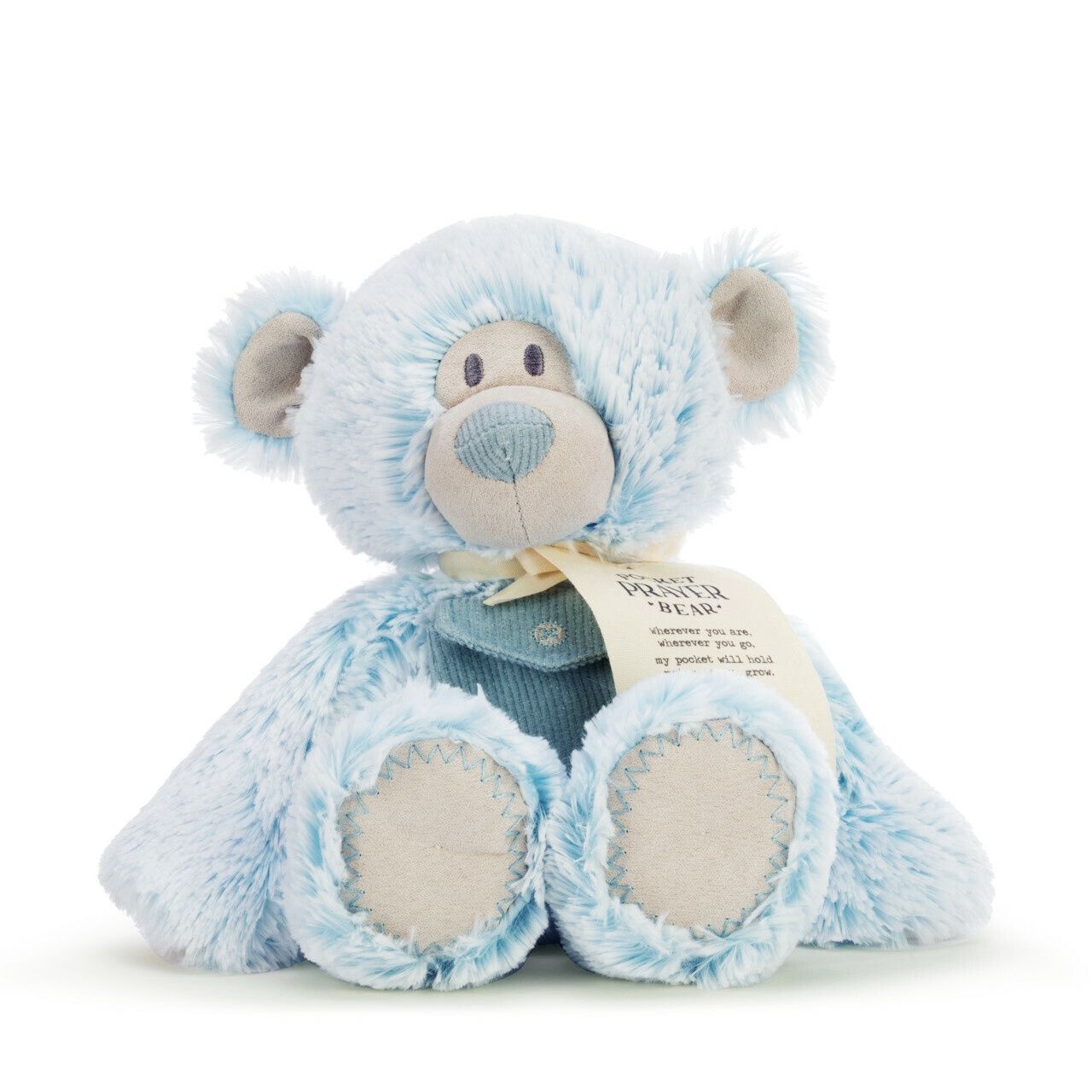 28cm/11&quot; Pocket Prayer Bear, Colour: Blue