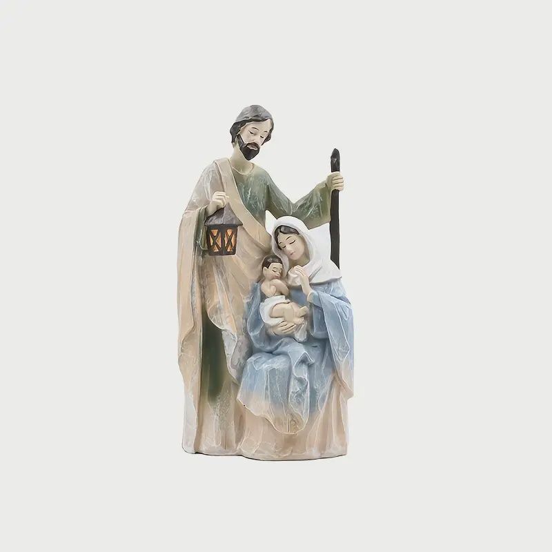 28cm Hand-Painted Holy Family Figurine