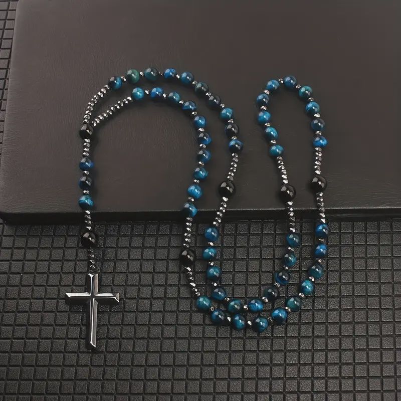 Natural Stone Blue Tiger Eye Rosary