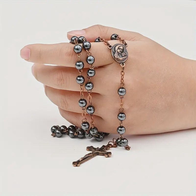 Vintage Hematite Rosary
