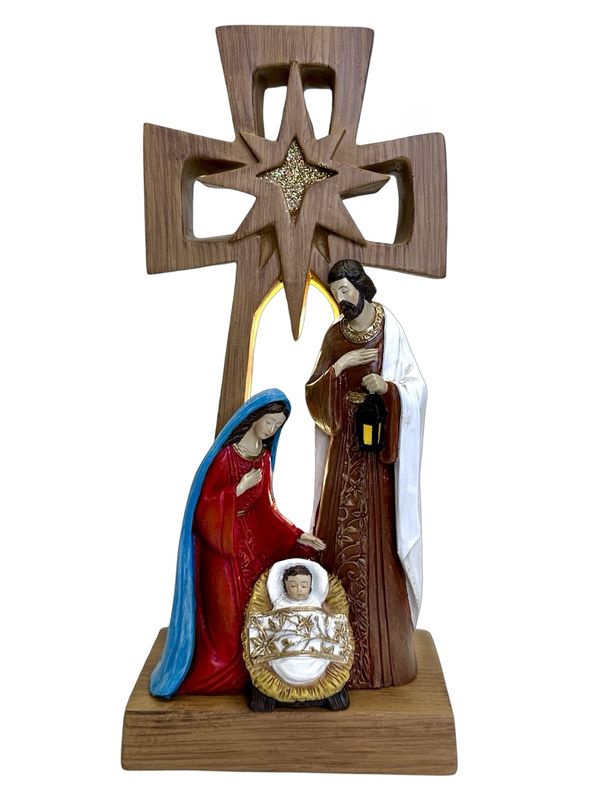 Holy Family Led Nativity Cross