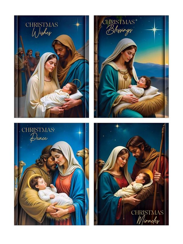 Nativity Christmas Cards (Pack of 8)