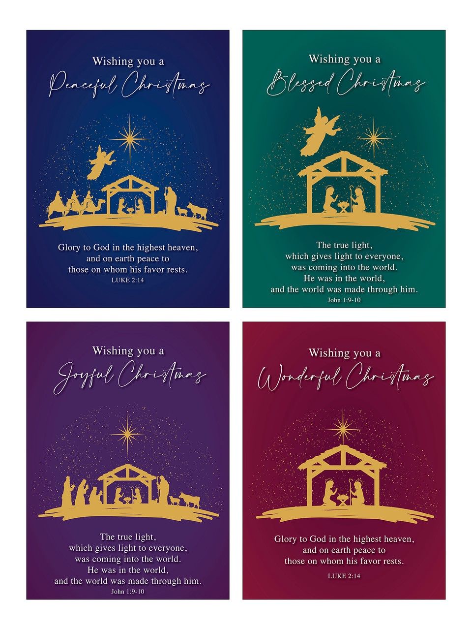 Wishing you - Christmas Card (Pack of 8)