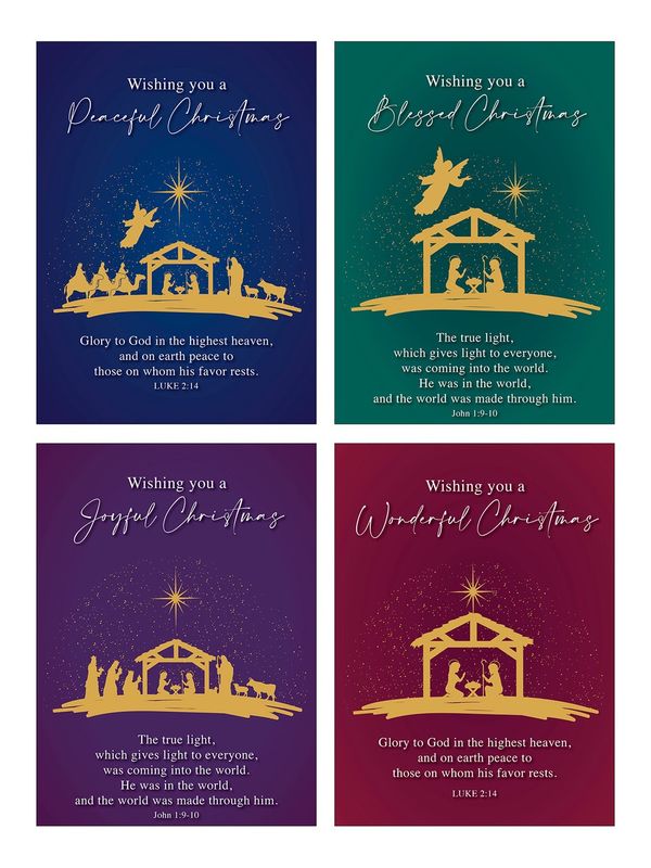 Wishing you - Christmas Card (Pack of 8)