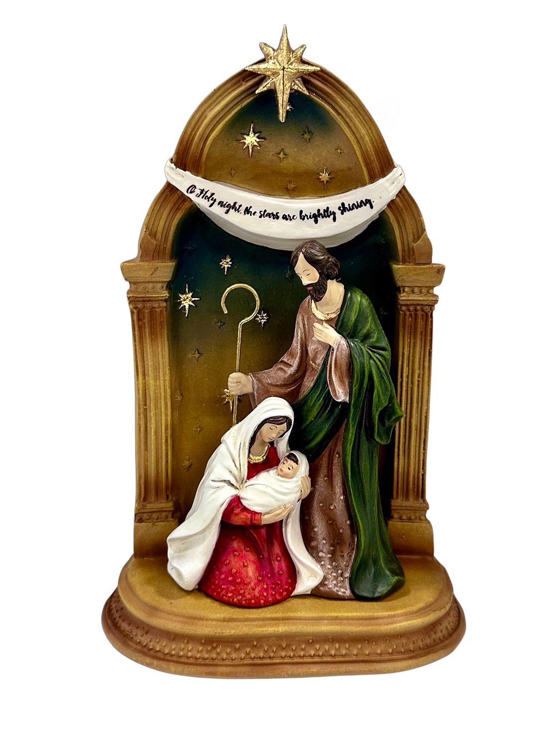 Holy Family Nativity Scence Arch 23 x 15cm