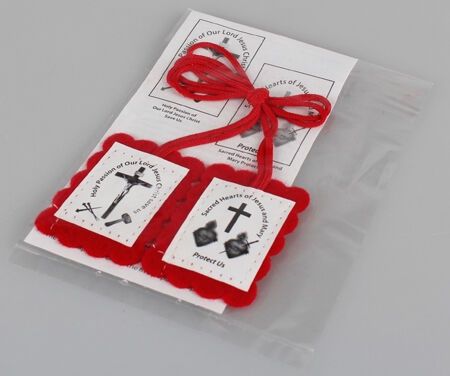 Scapular - Red with Leaflet