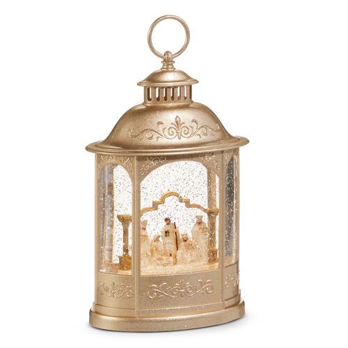 28cm/11&quot; Nativity Lighted Champagne Water Lantern