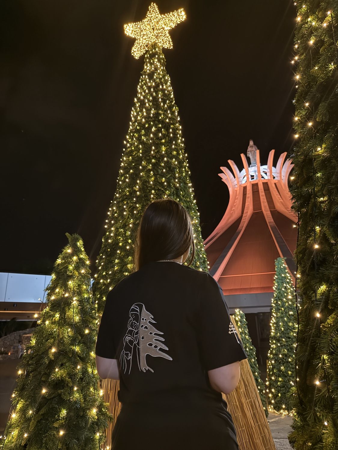Cedar with Mary and Baby Jesus T-Shirt