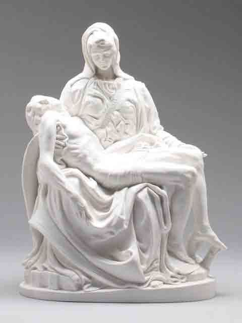 White Pieta Statue 13cm