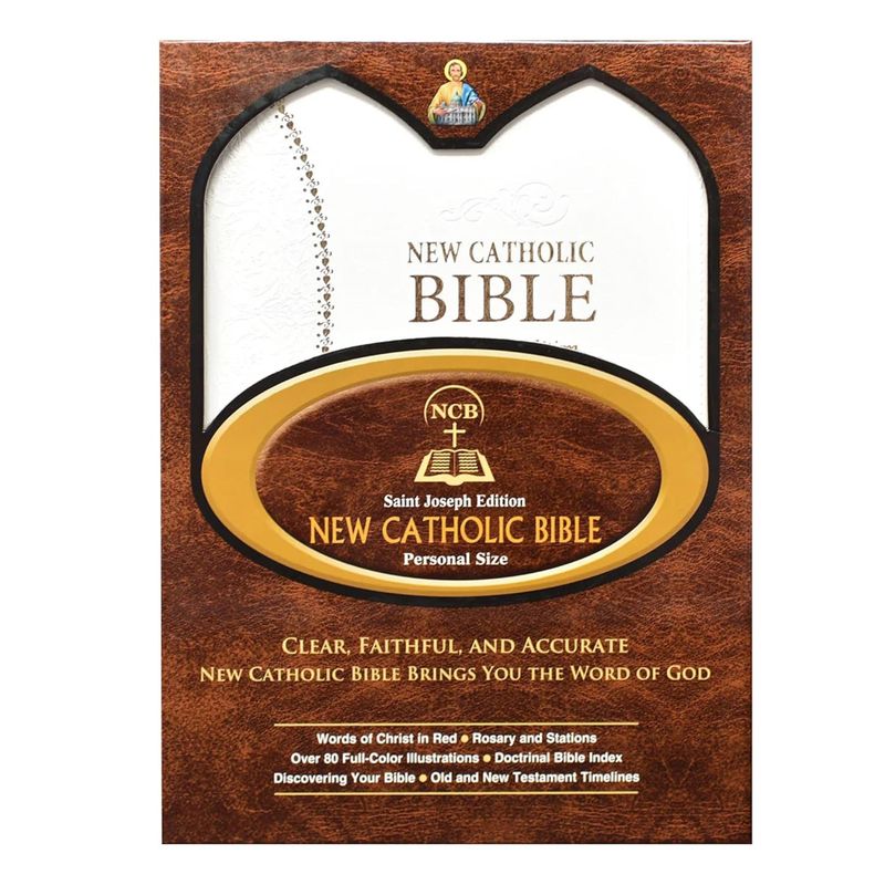New Catholic Bible Medium Print Dura Lux (White)