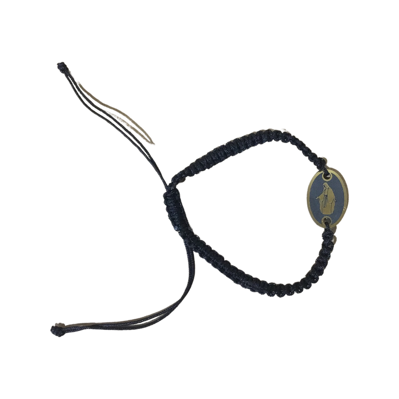 Our Lady Black String Bracelet