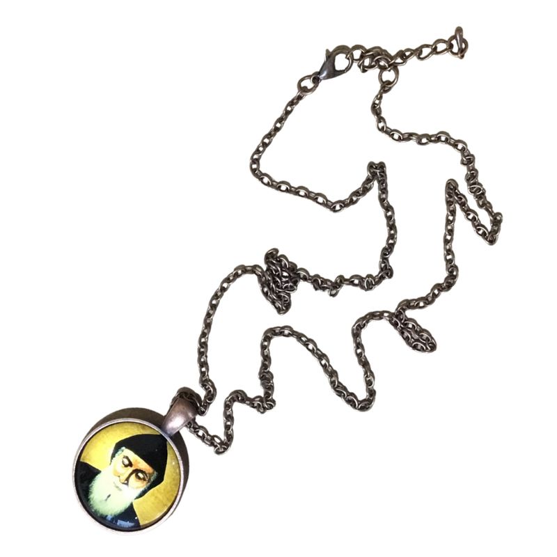 Saint Charbel Necklace Glass Dome Jewelry