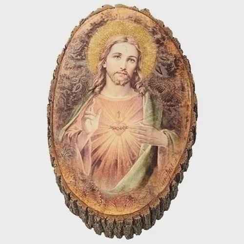 Roman JS Religious Gifts - 12.25" Sacred Heart Wood Plaque