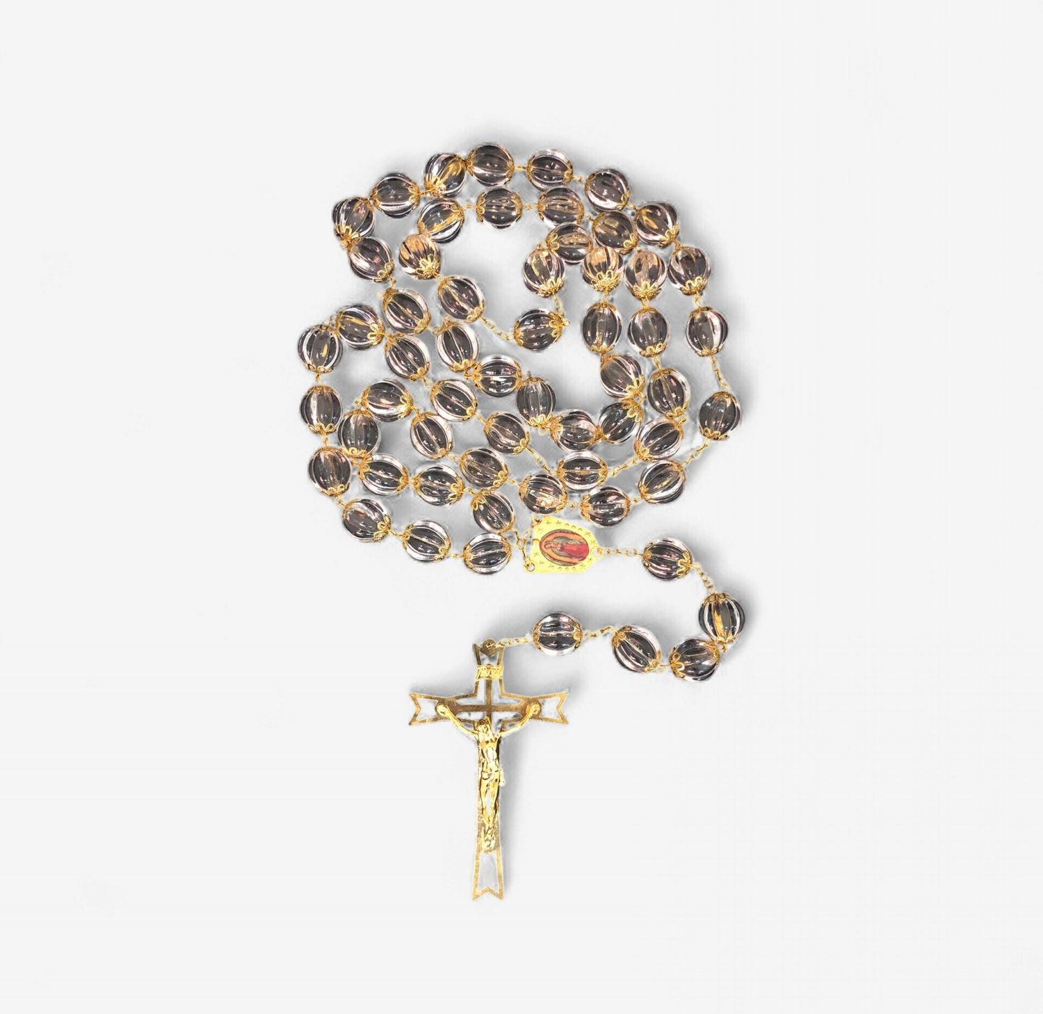 Large Crystal &amp; Gold House Rosary