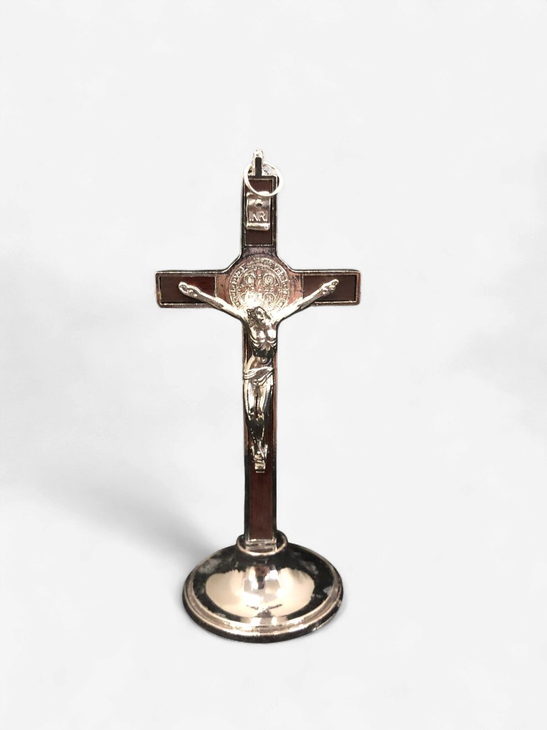 Metal Cross with Stand, Size: Medium